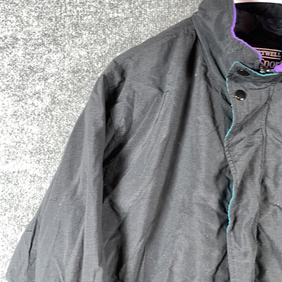 VTG NASCAR Jacket Mens Medium Black Windbreaker Cracker Barrell 500 Retro 90s - Picture 6 of 13